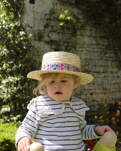 Mini CHAPEAU DANNA Enfant . Flower Vert