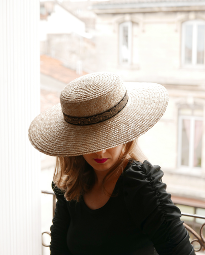 CHAPEAU CARLOTA . Noir