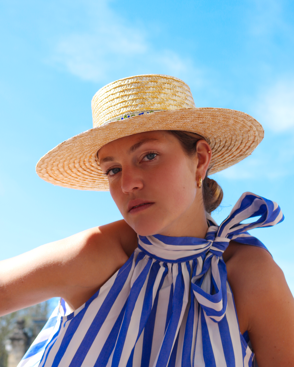 CHAPEAU DANNA . Flower Bleu