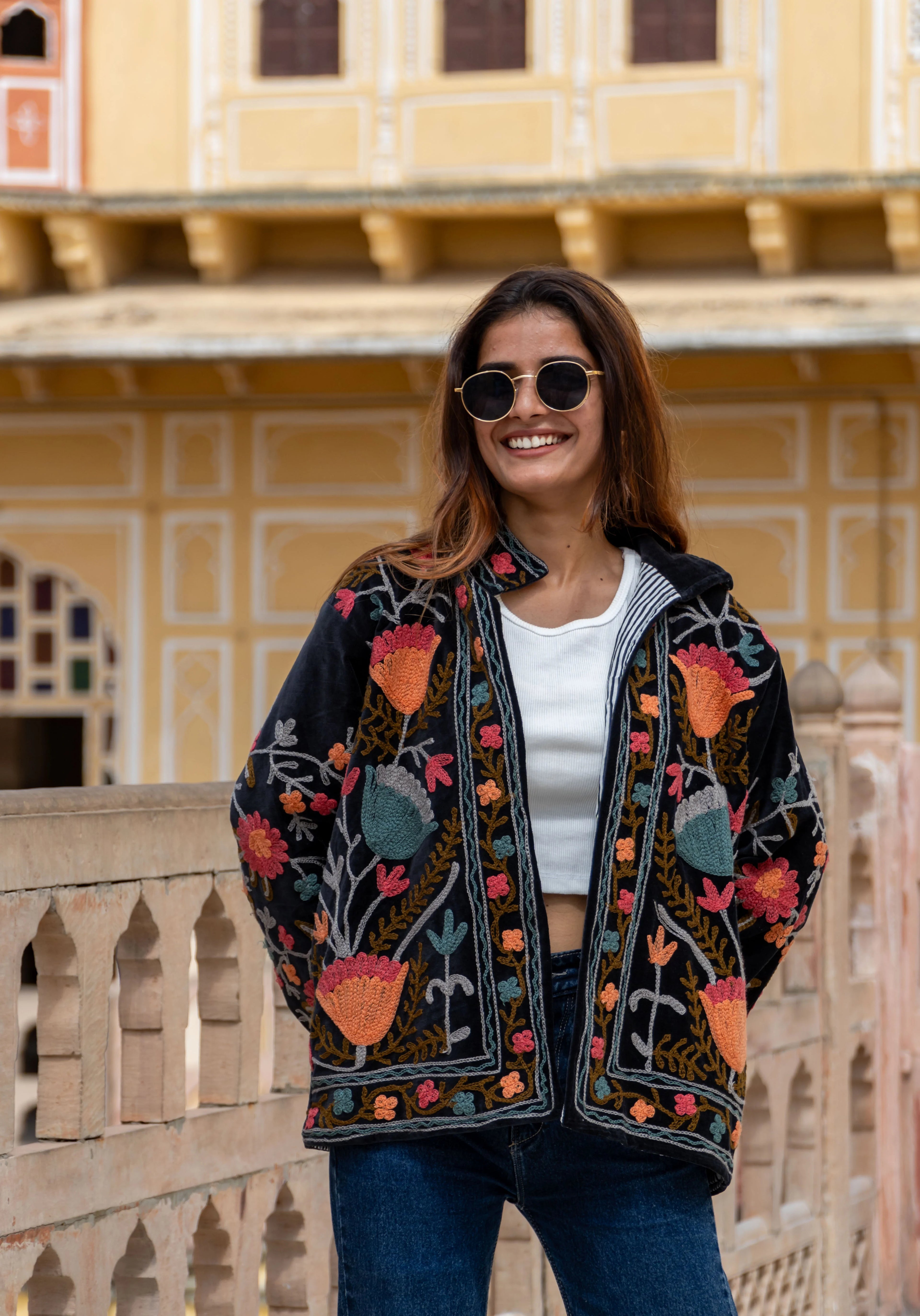 Veste Surya Noire Corail