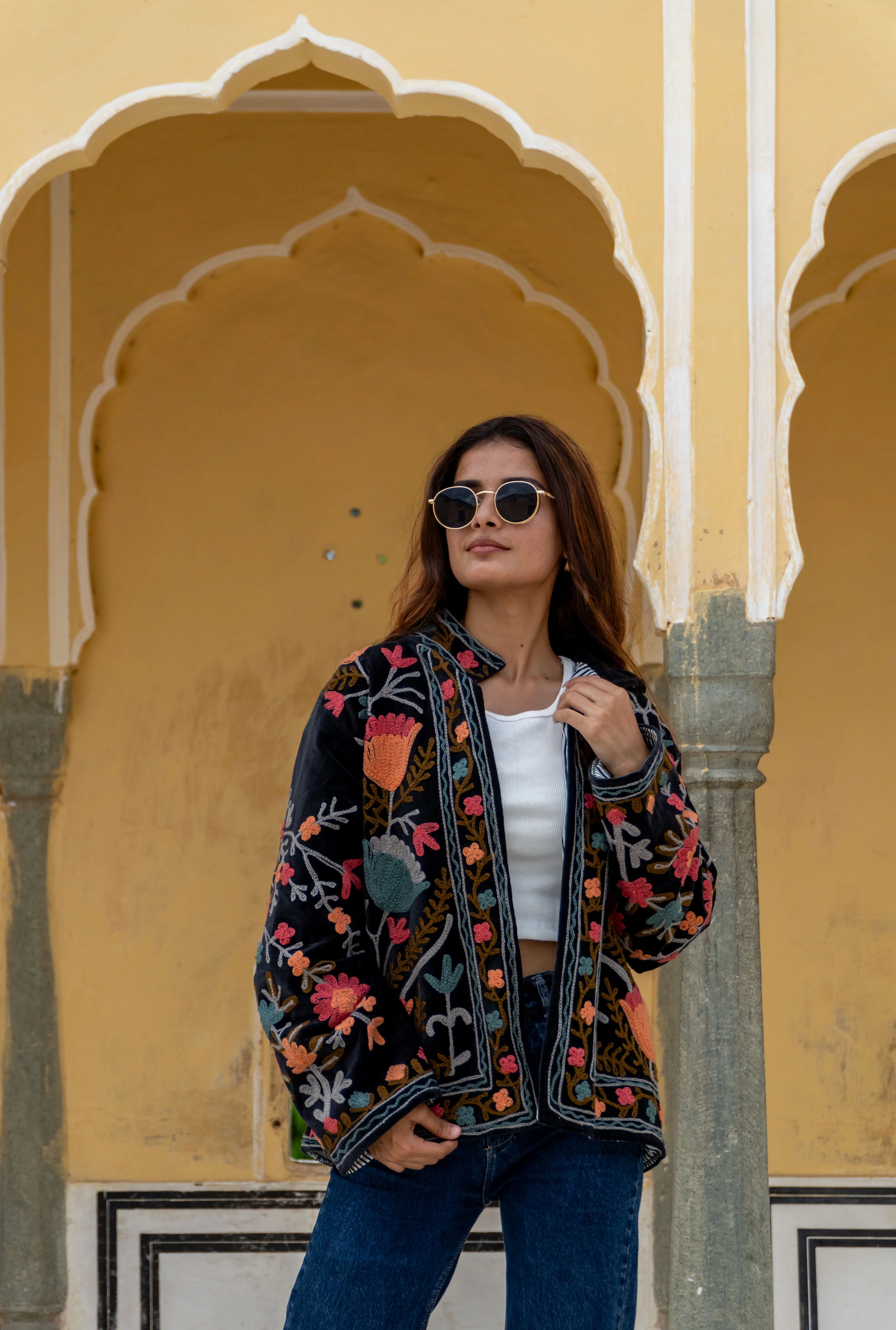 Veste Surya Noire Corail