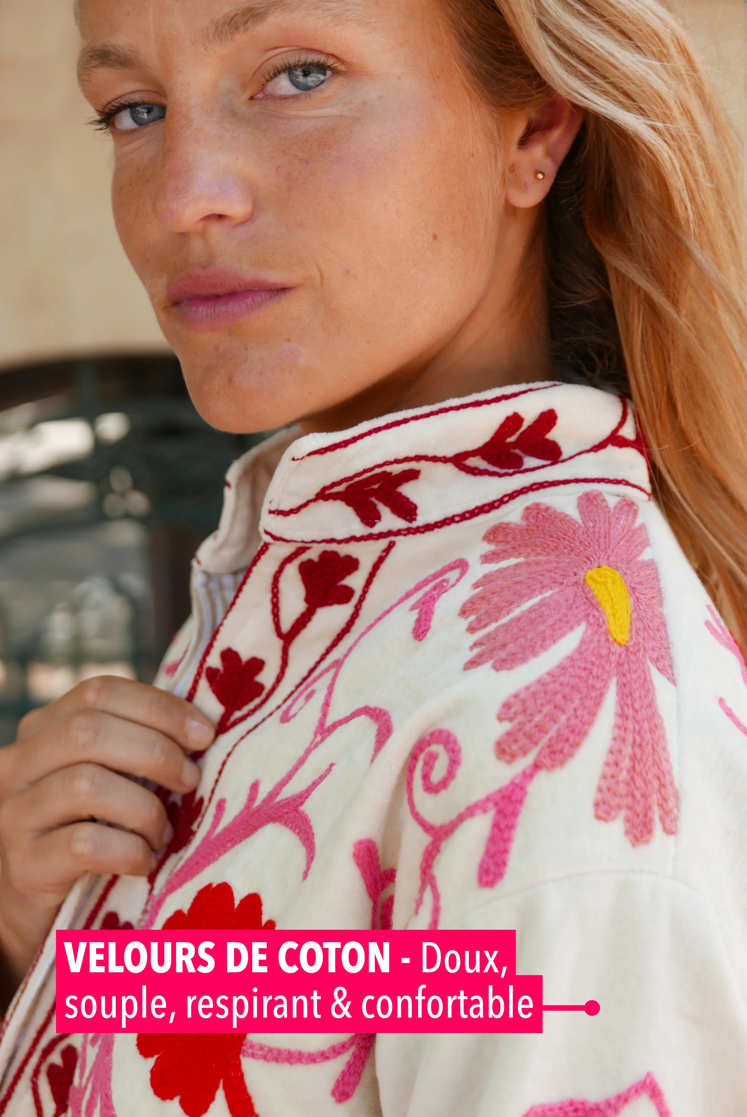 Veste Kamala Crème Rosée