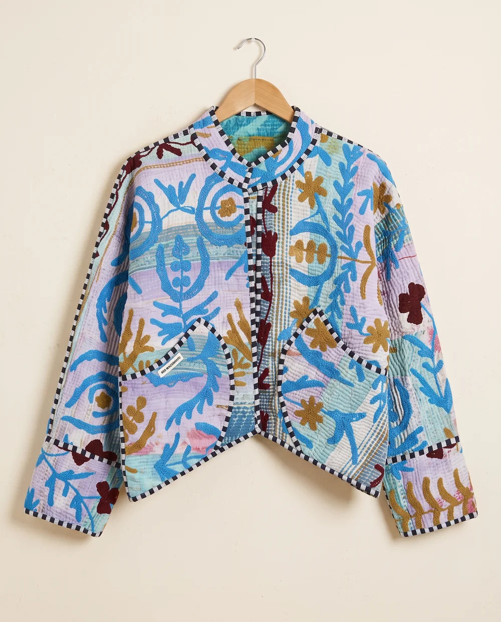 Veste Courte en Kantha Brodé Réversible — Pièce Unique N°1