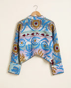 Veste Courte en Kantha Brodé Réversible — Pièce Unique N°1