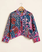 Veste Courte en Kantha Brodé Réversible — Pièce Unique N°2