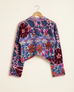 Veste Courte en Kantha Brodé Réversible — Pièce Unique N°2