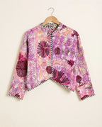 Veste Courte en Kantha Brodé Réversible — Pièce Unique N°4