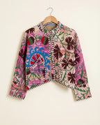 Veste Courte en Kantha Brodé Réversible — Pièce Unique N°6