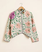 Veste Courte en Kantha Brodé Réversible — Pièce Unique N°9