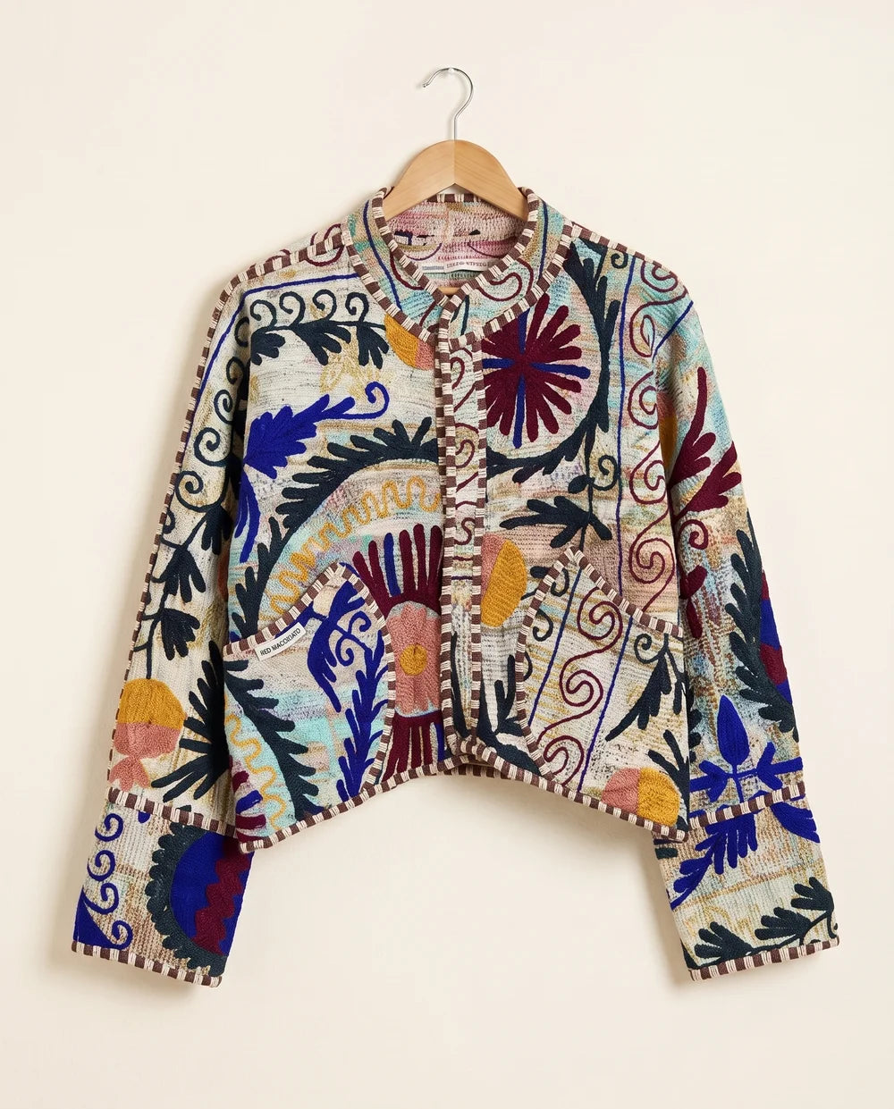 Veste Courte en Kantha Brodé Réversible — Pièce Unique N°3