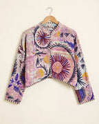 Veste Courte en Kantha Brodé Réversible — Pièce Unique N°3