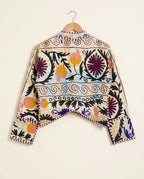 Veste Courte en Kantha Brodé Réversible — Pièce Unique N°3