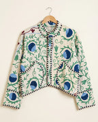 Veste Courte en Kantha Brodé Réversible — Pièce Unique N°7