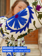 Veste Jaya Crème Bleutée