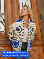 Veste Jaya Crème Bleutée