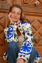 Veste Jaya Crème Bleutée