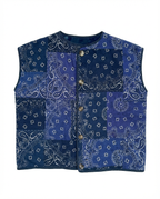 Gilet Réversible Bleu Bandana