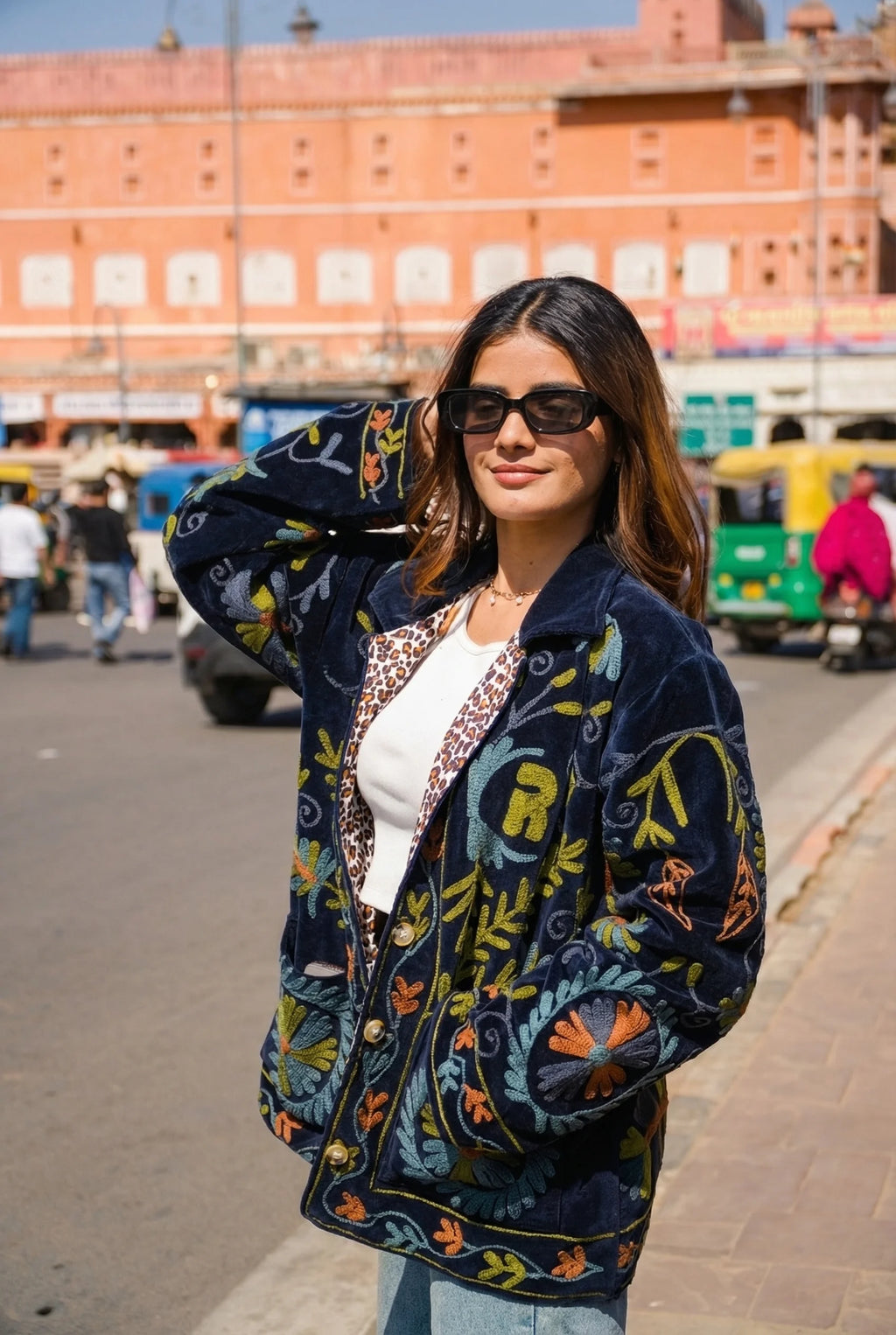 Veste Tara Noire Bleutée