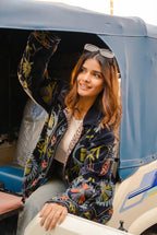 Veste Tara Noire Bleutée