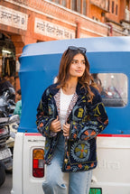 Veste Tara Noire Bleutée