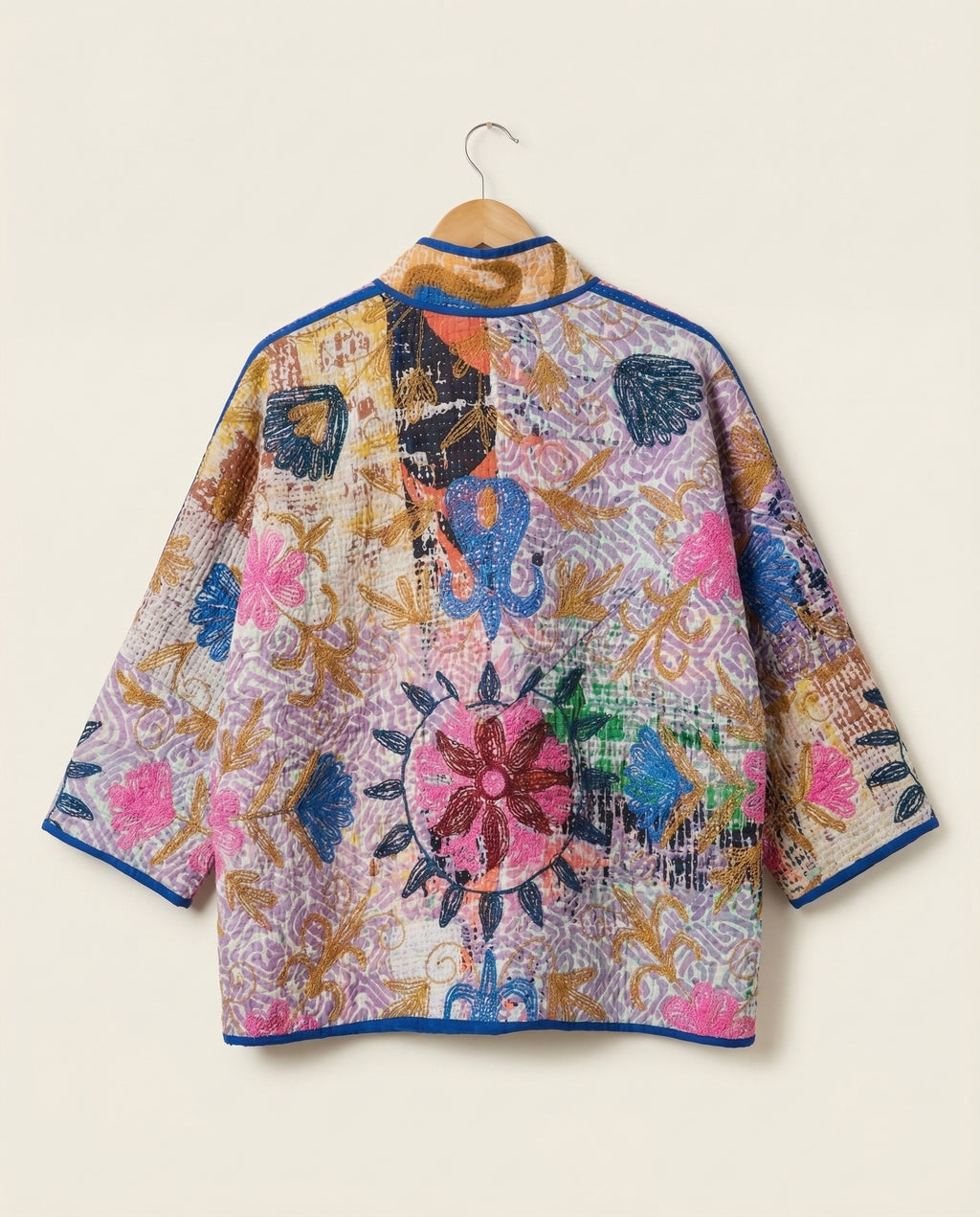 Veste Kantha Brodée Réversible — Pièce Unique N°06