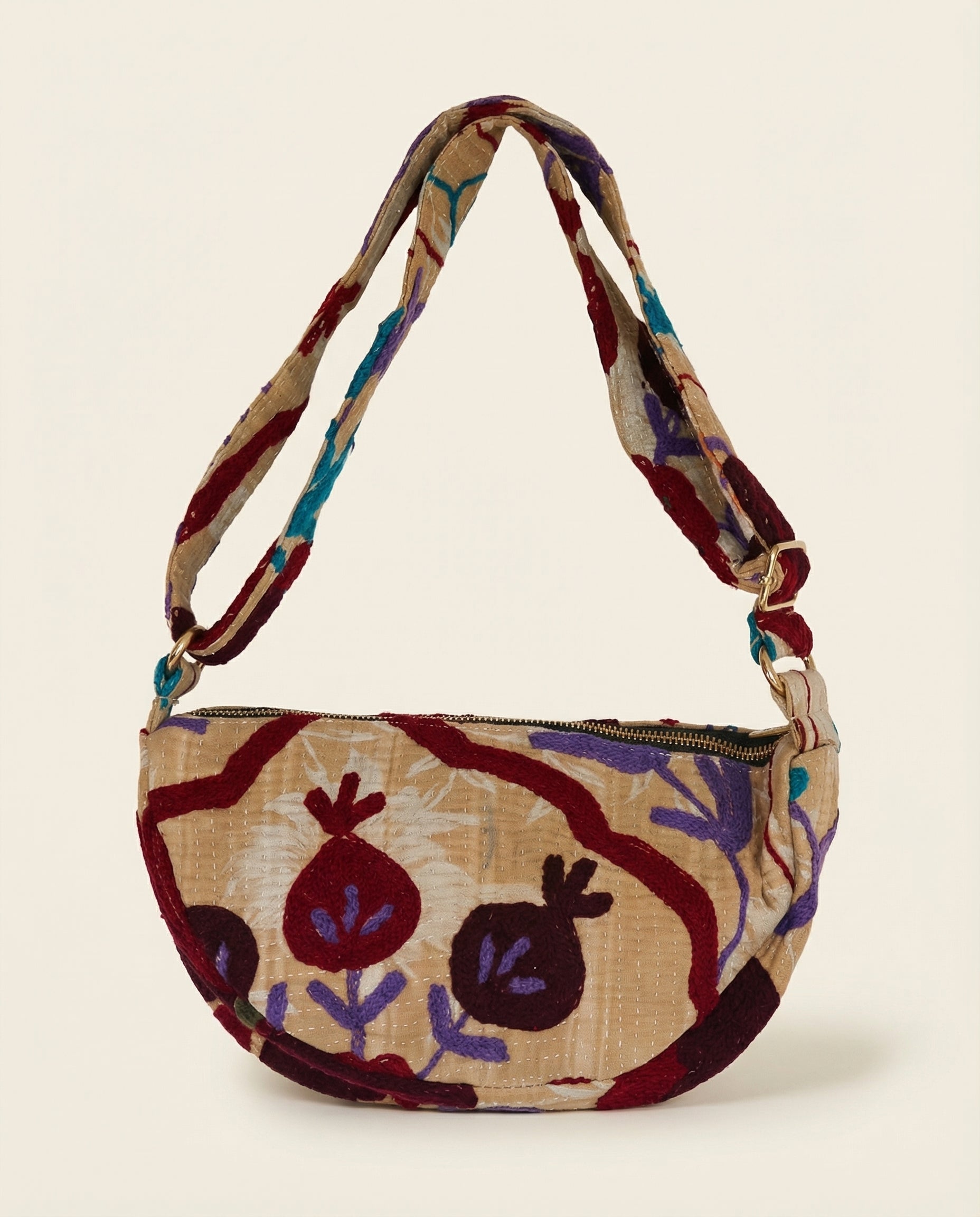 Sac Banane Kantha – pièce unique upcyclée