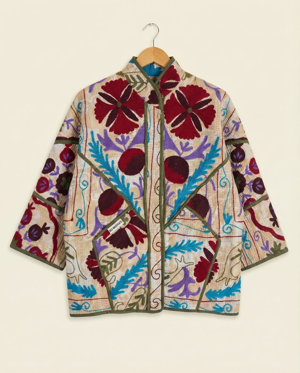 Veste Kantha Brodée Réversible — Pièce Unique N°25