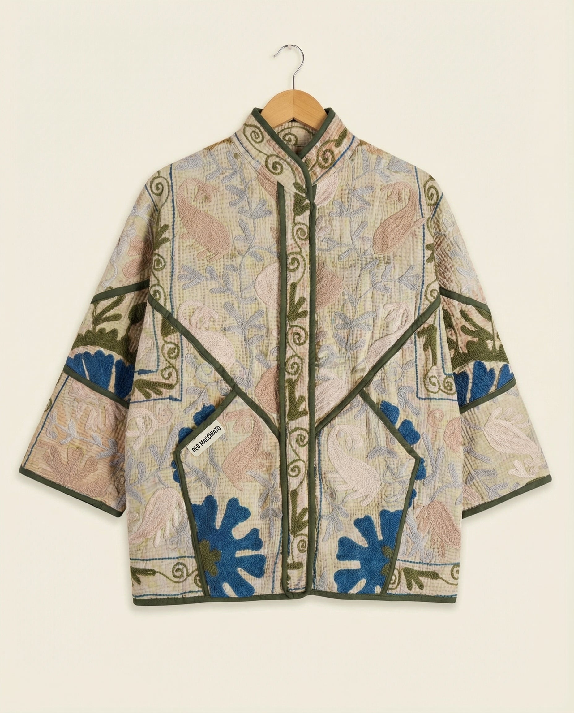 Veste Kantha Brodée Réversible — Pièce Unique N°18