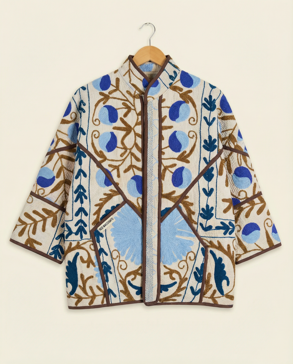 Veste Kantha Brodée Réversible — Pièce Unique N°27
