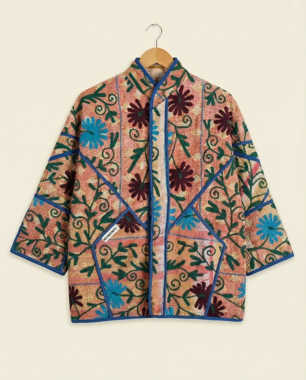 Veste Kantha Brodée Réversible — Pièce Unique N°17