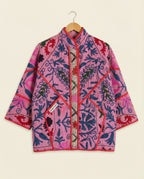 Veste Kantha Brodée Réversible — Pièce Unique N°03