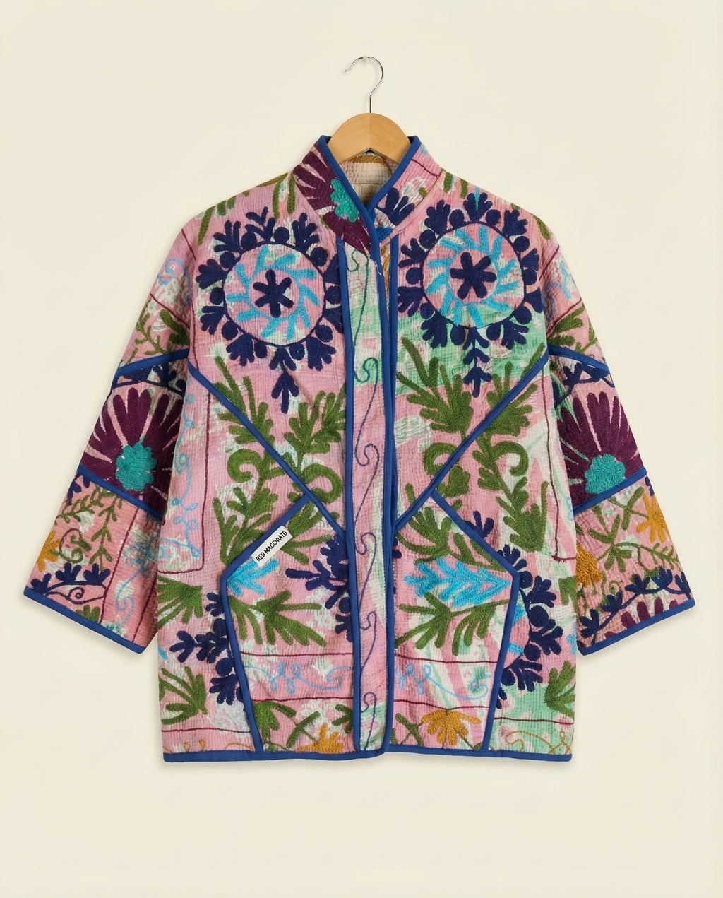Veste Kantha Brodée Réversible — Pièce Unique N°04