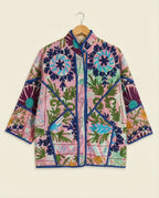Veste Kantha Brodée Réversible — Pièce Unique N°04