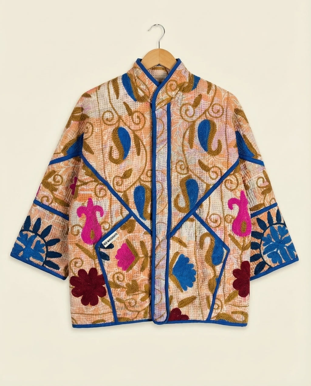 Veste Kantha Brodée Réversible — Pièce Unique N°06