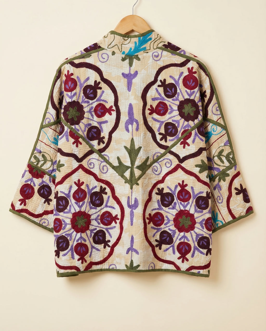 Veste Kantha Brodée Réversible — Pièce Unique N°25