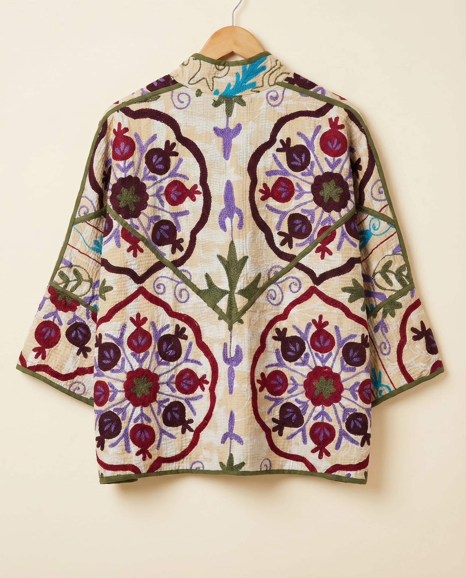 Veste Kantha Brodée Réversible — Pièce Unique N°25