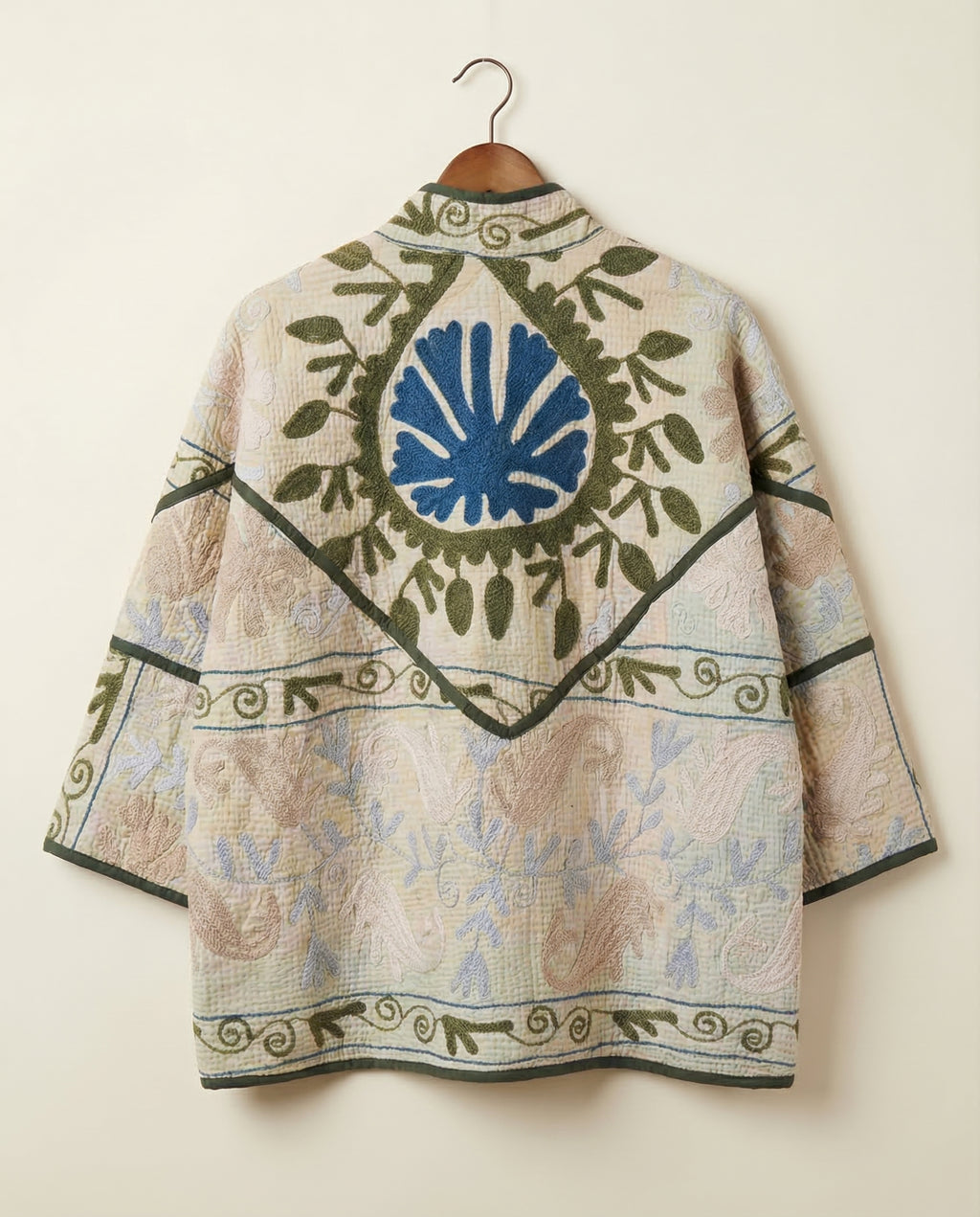 Veste Kantha Brodée Réversible — Pièce Unique N°18