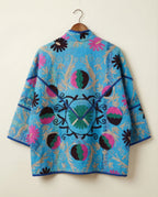 Veste Kantha Brodée Réversible — Pièce Unique N°01