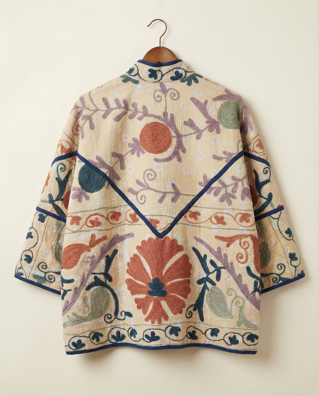 Veste Kantha Brodée Réversible — Pièce Unique N°02