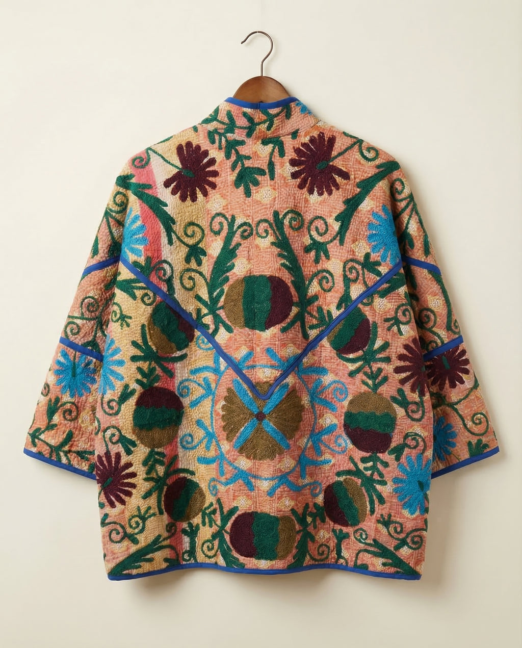 Veste Kantha Brodée Réversible — Pièce Unique N°17