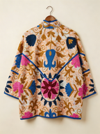 Veste Kantha Brodée Réversible — Pièce Unique N°06