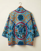 Veste Kantha Brodée Réversible — Pièce Unique N°15