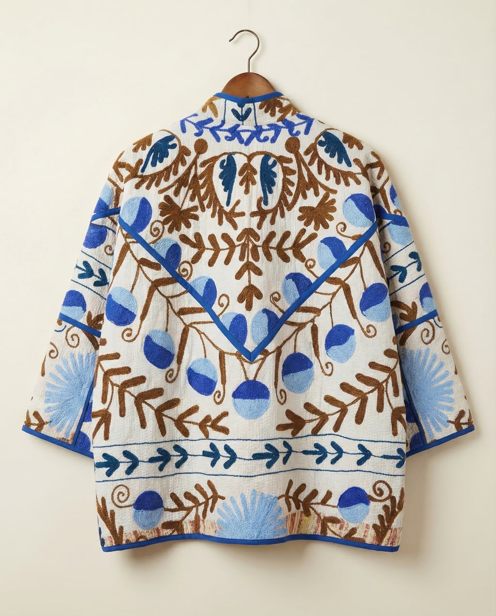 Veste Kantha Brodée Réversible — Pièce Unique N°09