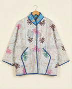 Veste Kantha Brodée Réversible — Pièce Unique N°01