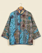 Veste Kantha Brodée Réversible — Pièce Unique N°17