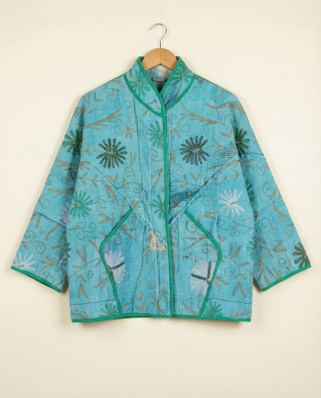 Veste Kantha Réversible — Pièce Unique N°11