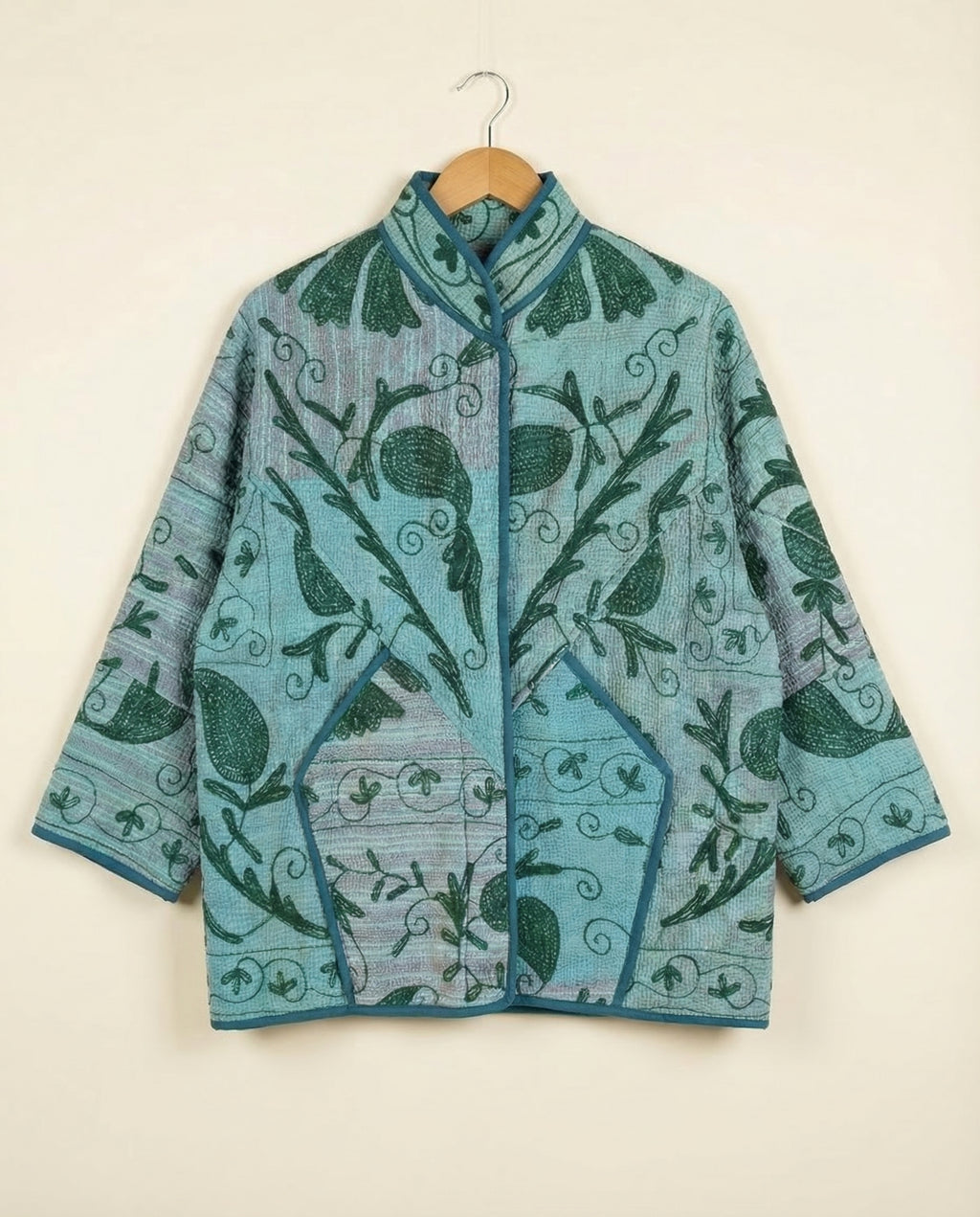 Veste Kantha Réversible — Pièce Unique N°12