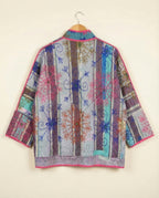 Veste Kantha Brodée Réversible — Pièce Unique N°14