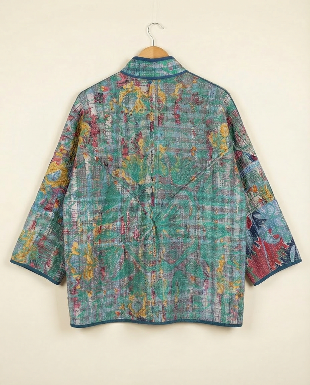Veste Kantha Brodée Réversible — Pièce Unique N°20