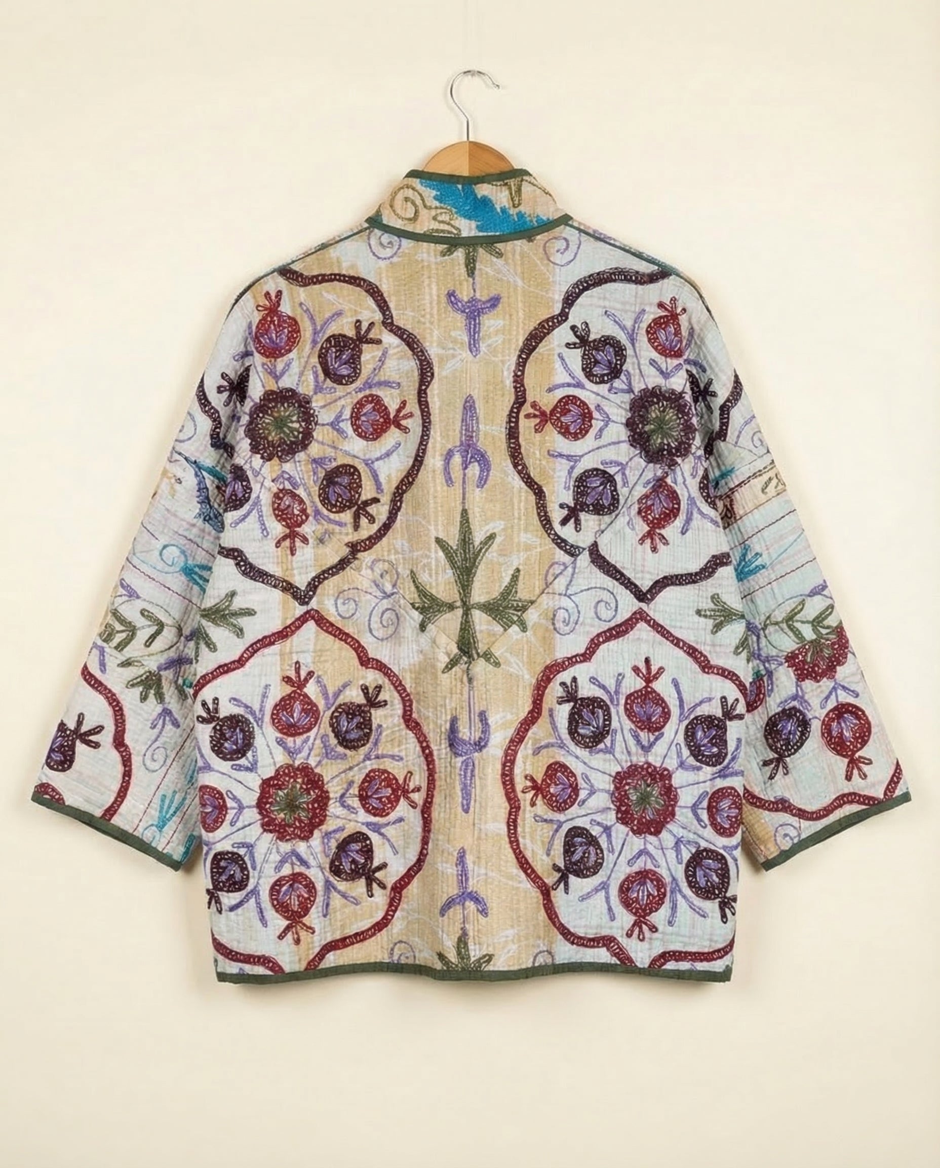 Veste Kantha Brodée Réversible — Pièce Unique N°25